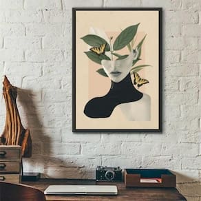 Quadro Mulher - Conexão Com A Natureza 24X18Cm