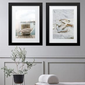 Kit 2 Quadros Grandes Praia Âncora - 60X48Cm