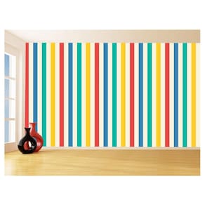 Papel De Parede 3D Listras Coloridas Verticais 3,5M Lst51