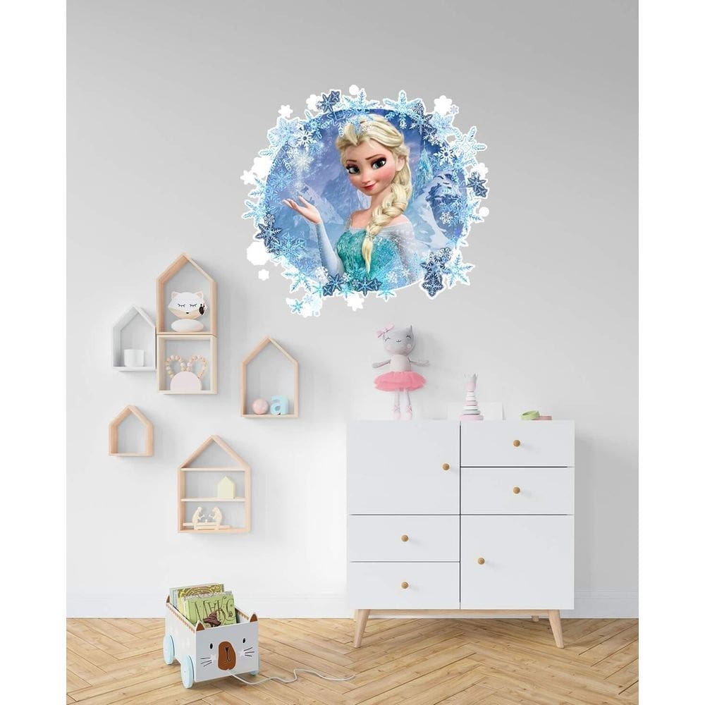 Adesivo De Parede Buraco Falso Frozen Mod01
