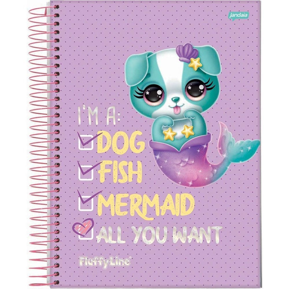Caderno 01X1 Capa Dura 2021 Fluffy 80Fls.