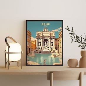 Quadro Decorativo Itália - Roma 33X24Cm - Com Vidro
