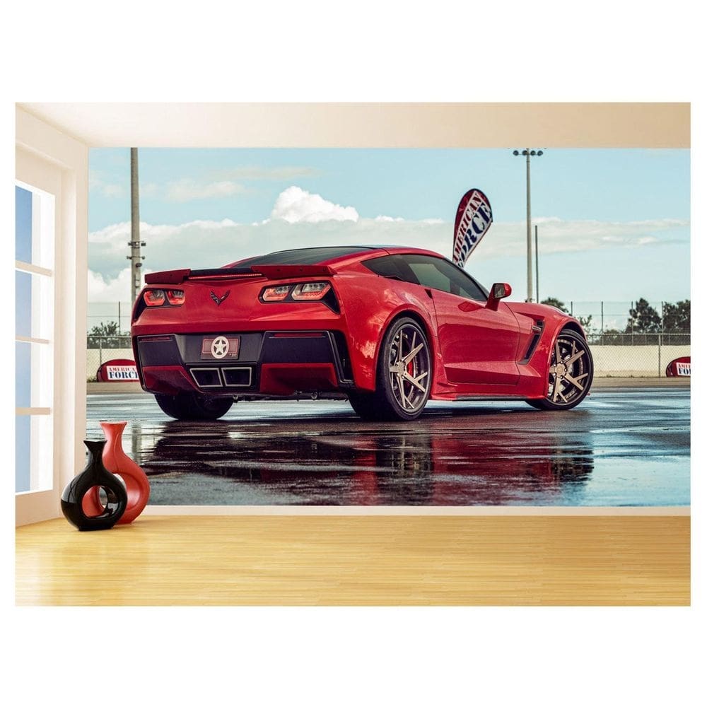 Papel De Parede Carro Corvette Chevrolet Chevy 3,5M Car55