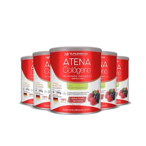 5X Colágeno Atena Verisol+Ácido Hialurônico Frutas Vermelhas
