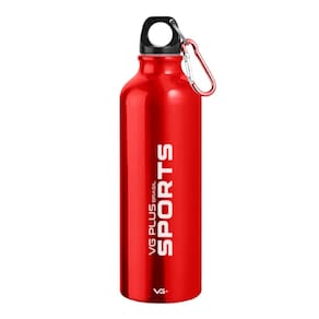 Garrafinha Squeeze Alumínio com Tampa e Mosquetão 750ml Vg+ Vermelho