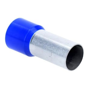 Kit 20Pçs Terminal Tubular Ilhós 120Mm Isolado Azul E120-27