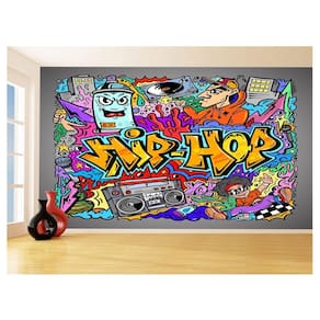 Papel De Parede 3D Arte Graffiti Mural Hip Hop 3,5M Tra126