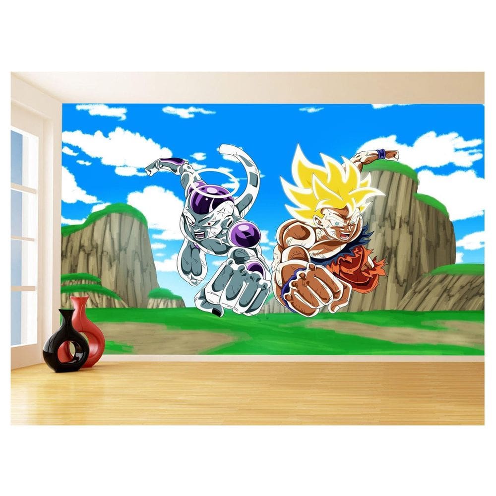 Papel De Parede Dragon Ball Goku Vegeta Anime 3,5M Dbz499
