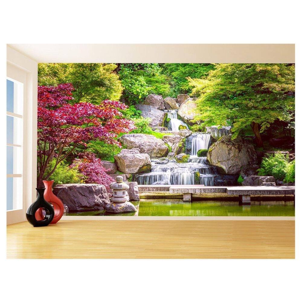 Papel De Parede 3D Paisagem Cachoeira Florestas 3,5M Nch254