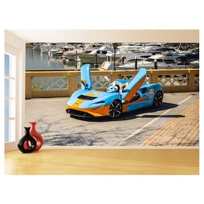 Papel De Parede 3D Carro Mc Laren Pista Super 3,5M Car249