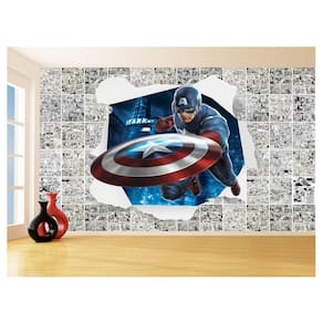 Papel De Parede 3D Heróis Página Quadrinhos Hq 3,5M Nhma164