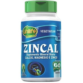 Zincal Cálcio, Magnésio, Zinco 60 Cápsulas