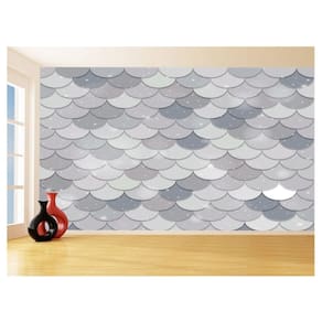Papel De Parede Geométrico Padrões Tons Cinzas 3,5M Gmt03