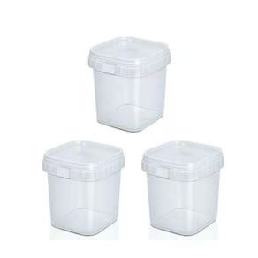 Pote Quadrado Transparente 220ml - Ideal para Doces