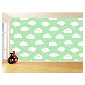 Papel De Parede 3D Infantil Nuvens Babê Baby 3,5M Azs305