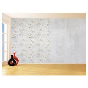 Papel De Parede 3D Concreto Queimado Risco Bege 3,5M Kkt130