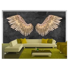 Papel De Parede 3D Arte Asas Selfie Insta Cores 3,5M Tra403