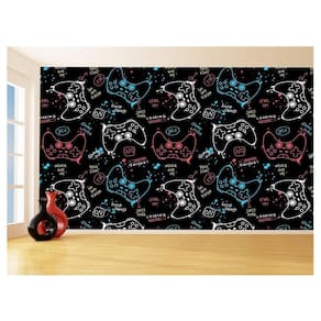 Papel De Parede 3D Infantil Controle Game Jogo 3,5M Azs283