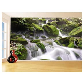 Papel De Parede 3D Paisagem Cachoeira Florestas 3,5M Nch258