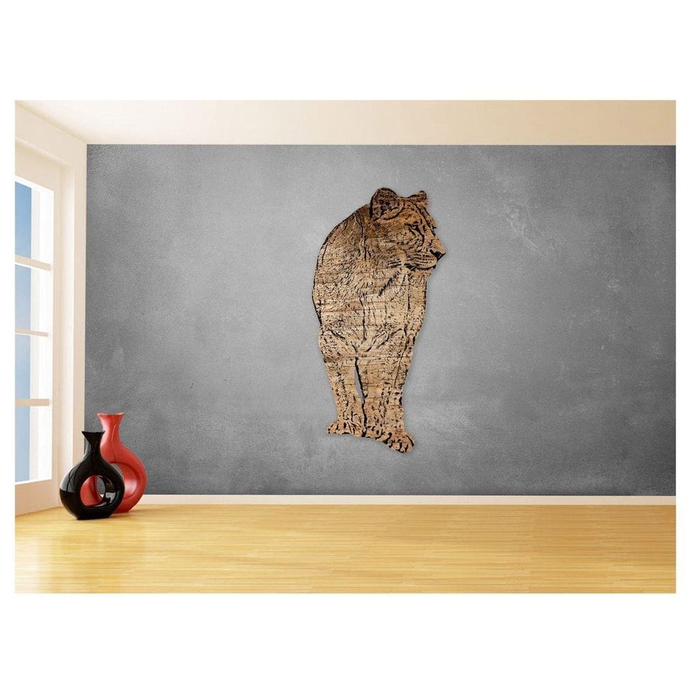 Papel De Parede Animais Pop Art Leoa Colorido 3,5M Pxa461