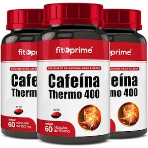 Kit 3 Cafeína Thermo 400 Com 60 Cápsulas Fitoprime