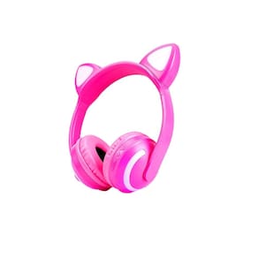 Fone Sem Fio De Gatinho Headphone Com Iluminação Led
