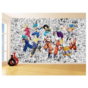 Papel De Parede Dragon Ball Goku Vegeta Anime 3,5M Dbz102