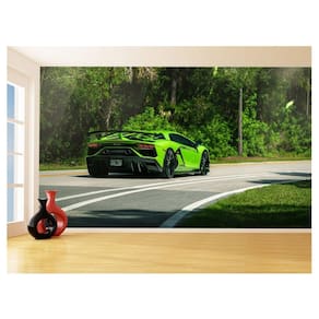 Papel De Parede 3D Carro Lamborghini Aventador 3,5M Car187