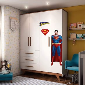Adesivo De Guarda Roupa Super Man