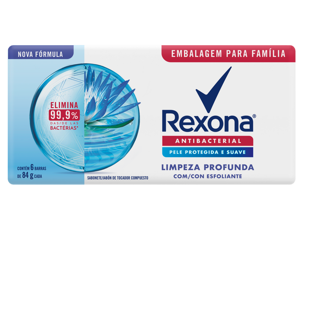 Kit Sabonete em Barra Rexona Limpeza Profunda 6 und