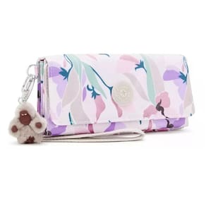 Carteira Kipling Rubi Floral Mosaic Com Chaveiro E Alça
