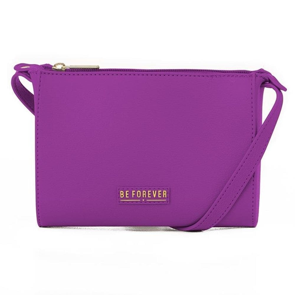 Bolsa Transversal Feminina Be Forever Glossy Roxa - 19x16 cm