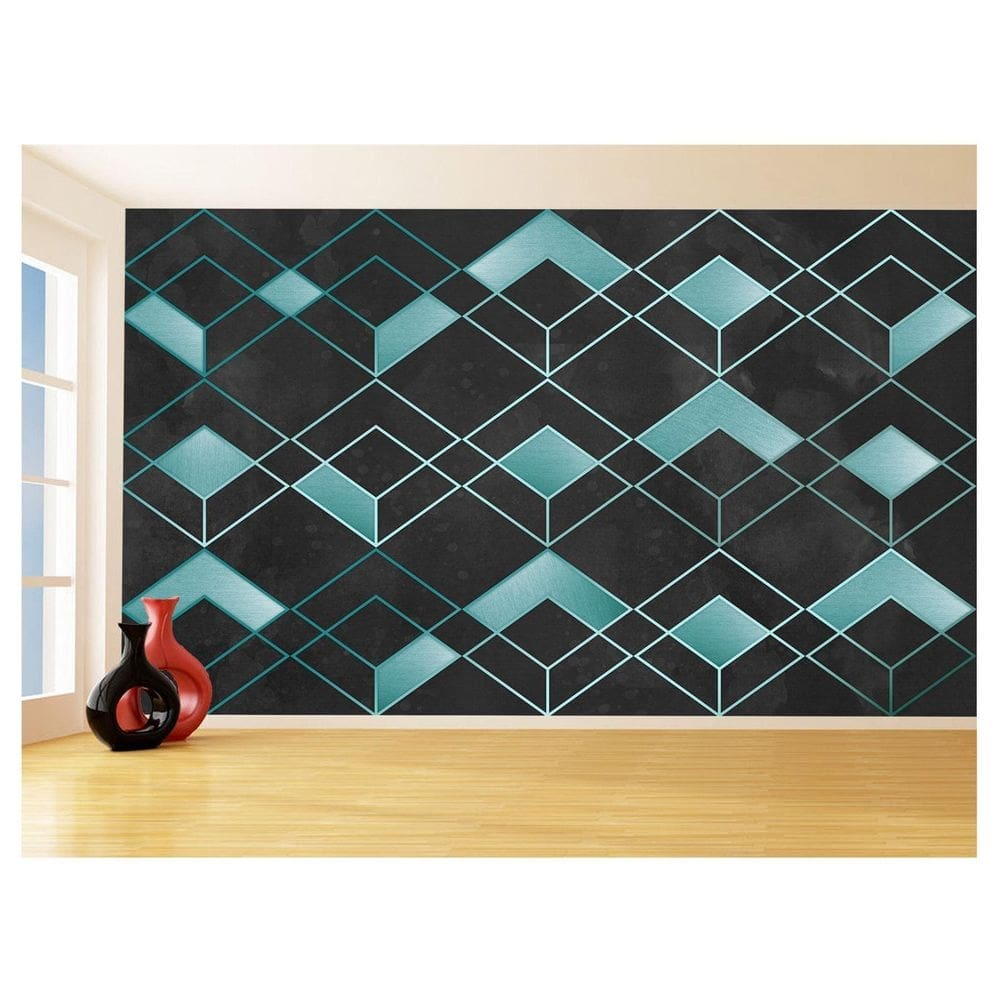 Papel De Parede 3D Estilo Marmore Cores Formas 3,5M Mbr07