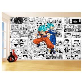 Papel De Parede Dragon Ball Goku Vegeta Anime 3,5M Dbz675