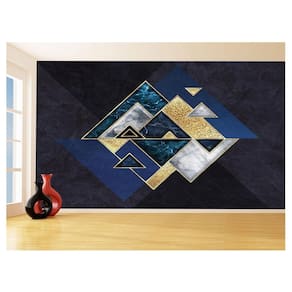 Papel De Parede 3D Estilo Marmore Cores Formas 3,5M Mbr56