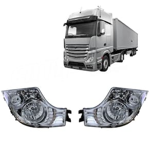Par Farol Principal Compatível Mercedes Actros Mp4 Após 2020