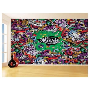 Papel De Parede 3D Musica Music Arte Colorido 3,5M Mus99