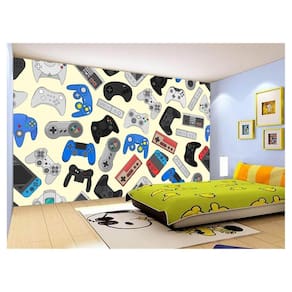 Papel De Parede 3D Infantil Controle Game Jogo 3,5M Azs237