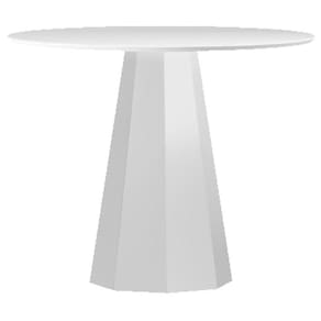 Mesa de Jantar 100x100 cm Isis com Vidro Off White – New Ceval