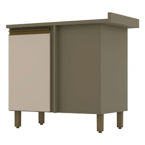 Balcão de Cozinha Évelin Canto Reto Duna Cristal – Henn