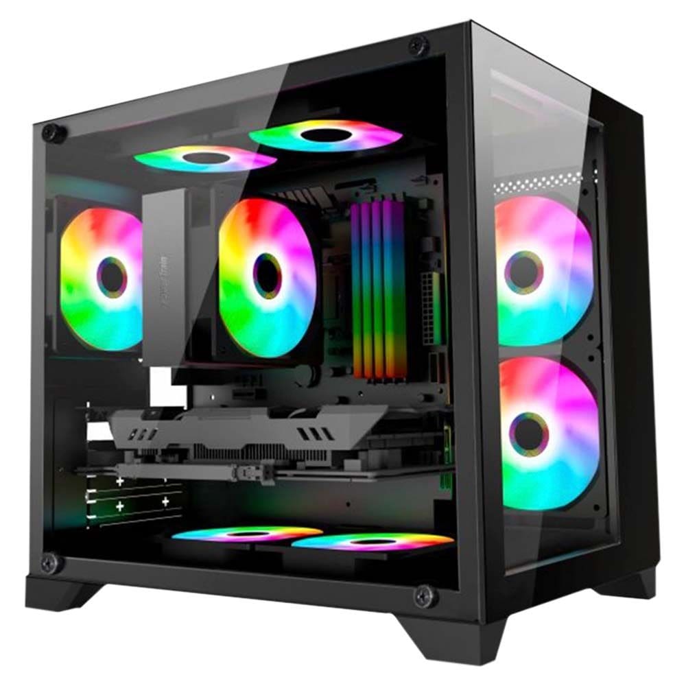 Gabinete Gamer K-Mex Aquario Cg-01Ad Space Z Lateral De Vidro Preto Micro Atxmid-Tower Cg01adrh001cb0x