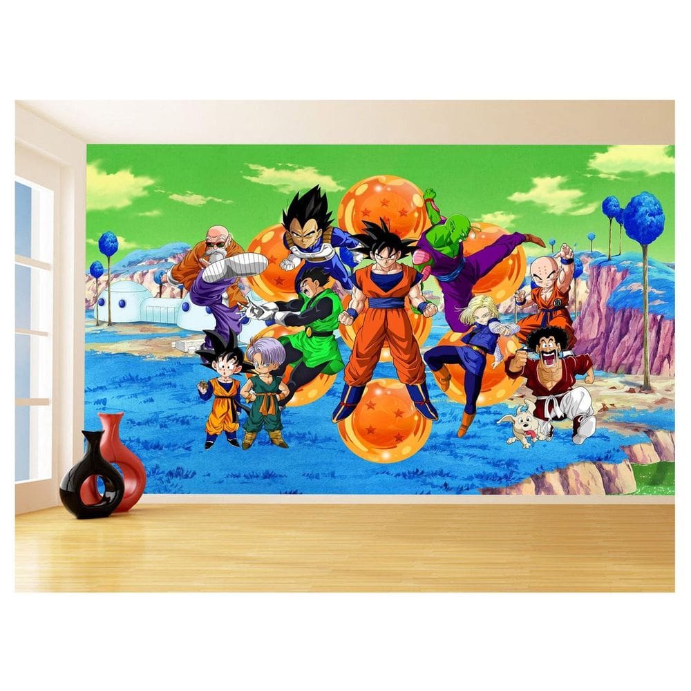 Papel De Parede Dragon Ball Goku Vegeta Anime 3,5M Dbz364