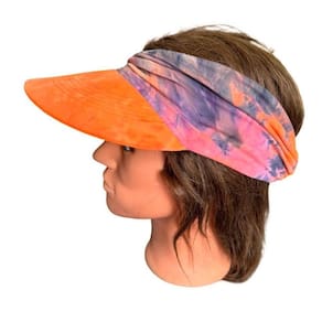 Viseira Com Proteção Solar Colorida Modelo Turbante-3Un