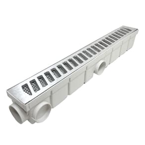 Ralo 6cm x 50cm Aluminio Diagonal com Tela Col Branco