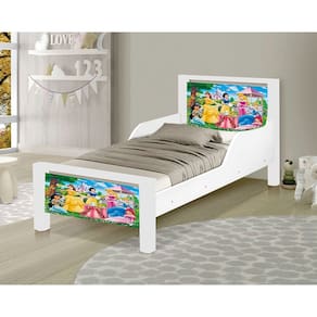 Mini Cama de Criança Infantil Adesivada As Princesas