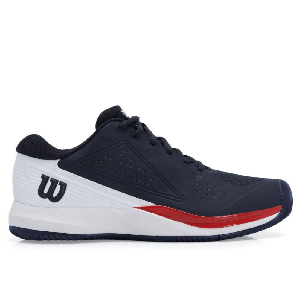 Tênis Wilson Rush Pro Ace Clay Marinho Branco e Vermelho