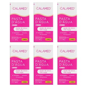 Kit 6 unidades Pasta D`Água 250mg/g Calamed 100g