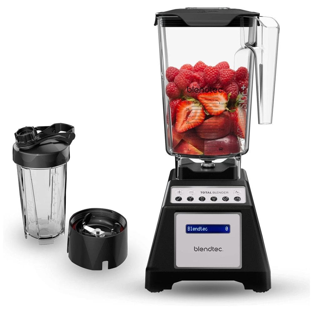 Liquidificador Profissional 2,6L com 6 Ciclos Pre Programados 10 Vel e Copo de Viagem, 110V 1560W, Blendtec, Preto