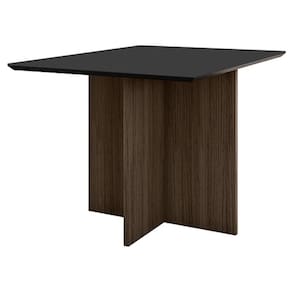 Mesa de Jantar 120cm Helo Amêndoa Grafite – Poliman
