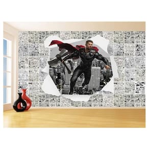 Papel De Parede 3D Heróis Página Quadrinhos Hq 3,5M Nhma235